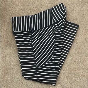 Athleta Navy and White Striped Leggings